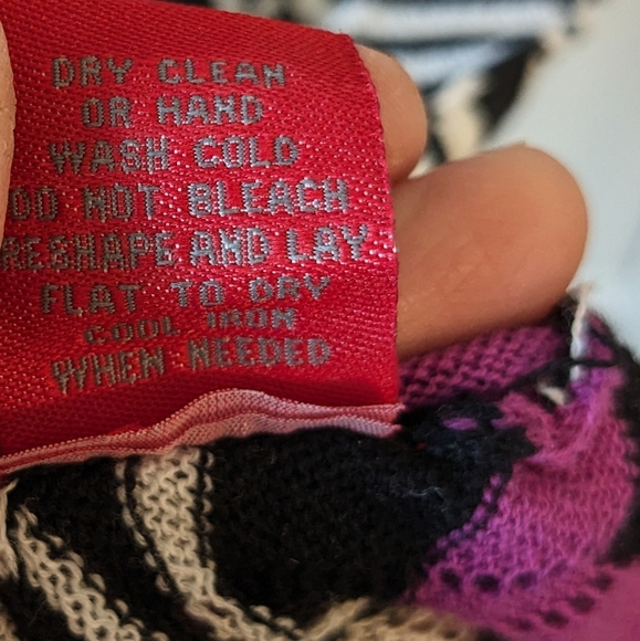 Krimson Klover Cotton Blend Sleeveless Chevron Multi Colored Stripe Dress - Picture 8 of 8